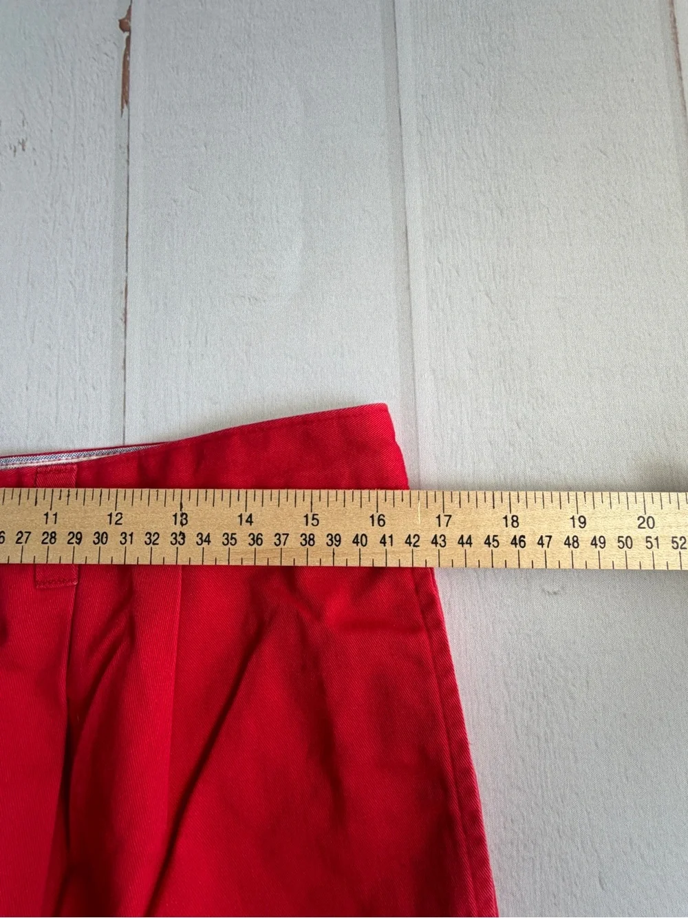 Ivy Crew Classics Red Cotton Chino Flat Front Shorts Men’s 34